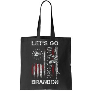 Gun American Flag Patriots Lets Go Brandon Tote Bag