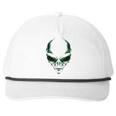 Green Alien Face Halloween Costume Funny Snapback Five-Panel Rope Hat