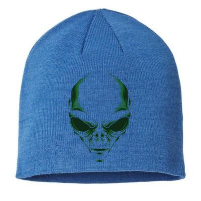 Green Alien Face Halloween Costume Funny Sustainable Beanie