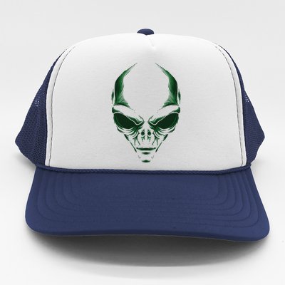 Green Alien Face Halloween Costume Funny Trucker Hat