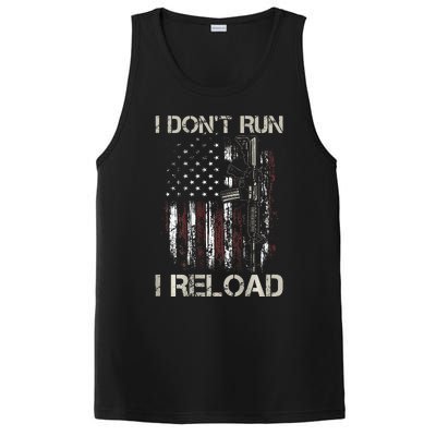 Gun American Flag I DonT Run I Reload I Dont Run PosiCharge Competitor Tank