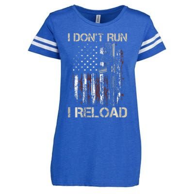 Gun American Flag I DonT Run I Reload I Dont Run Enza Ladies Jersey Football T-Shirt