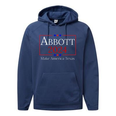 Greg Abbott For President Political Performance Fleece Hoodie