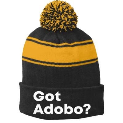 Got Adobo Filipino Cuisine Philippines Pinoy Chicken Pork Stripe Pom Pom Beanie