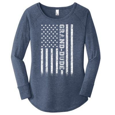 Granddude American Flag Great Gift Women's Perfect Tri Tunic Long Sleeve Shirt