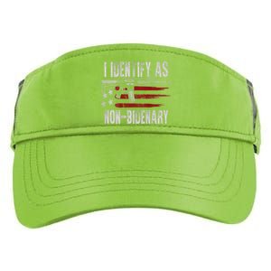 Gun American Flag I Identify As NonBidenary Adult Drive Performance Visor