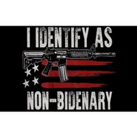 Gun American Flag I Identify As NonBidenary Bumper Sticker