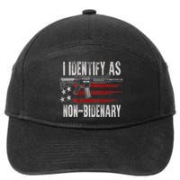 Gun American Flag I Identify As NonBidenary 7-Panel Snapback Hat