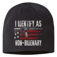 Gun American Flag I Identify As NonBidenary Sustainable Beanie