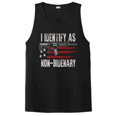 Gun American Flag I Identify As NonBidenary PosiCharge Competitor Tank