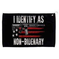 Gun American Flag I Identify As NonBidenary Grommeted Golf Towel