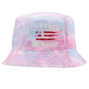 Gun American Flag I Identify As NonBidenary Tie-Dyed Bucket Hat