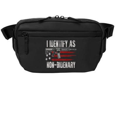 Gun American Flag I Identify As NonBidenary Crossbody Pack