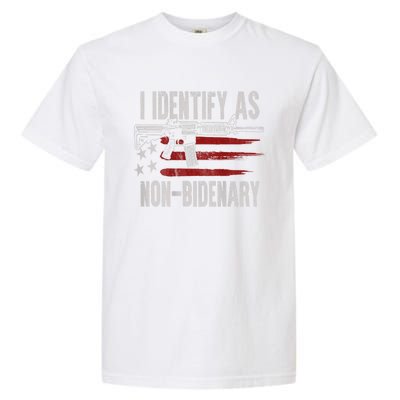 Gun American Flag I Identify As NonBidenary Garment-Dyed Heavyweight T-Shirt