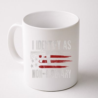 Gun American Flag I Identify As NonBidenary Coffee Mug