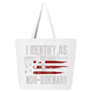 Gun American Flag I Identify As NonBidenary 25L Jumbo Tote