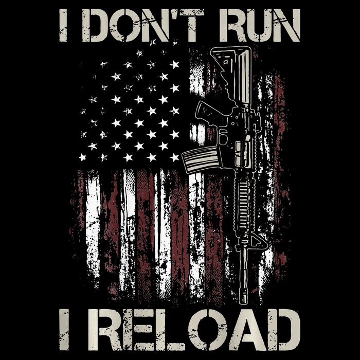 Gun American Flag I Don't Run I Reload I Dont Run Mousepad