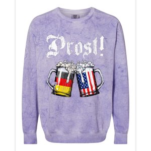 German American Flag Prost Beer Oktoberfest Colorblast Crewneck Sweatshirt