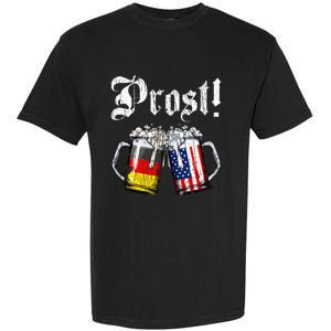 German American Flag Prost Beer Oktoberfest Garment-Dyed Heavyweight T-Shirt