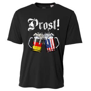 German American Flag Prost Beer Oktoberfest Cooling Performance Crew T-Shirt