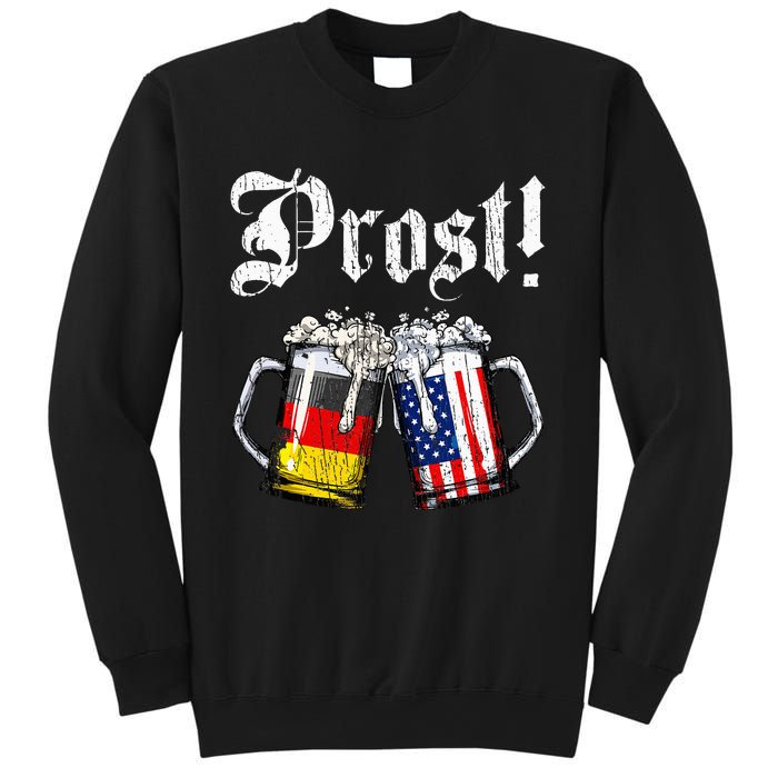 German American Flag Prost Beer Oktoberfest Sweatshirt