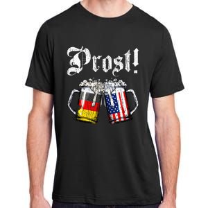 German American Flag Prost Beer Oktoberfest Adult ChromaSoft Performance T-Shirt