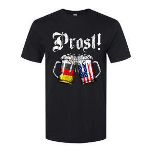 German American Flag Prost Beer Oktoberfest Softstyle CVC T-Shirt