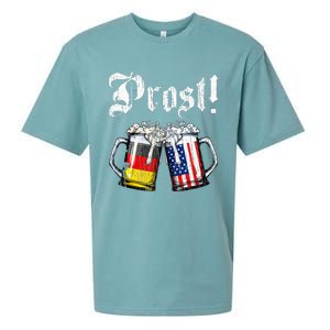 German American Flag Prost Beer Oktoberfest Sueded Cloud Jersey T-Shirt