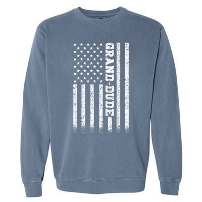 Granddude American Flag Great Gift Garment-Dyed Sweatshirt