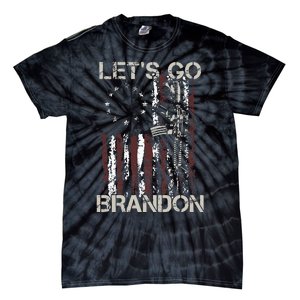 Gun American Flag Patriots Lets Go Brandon Tie-Dye T-Shirt