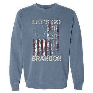 Gun American Flag Patriots Lets Go Brandon Garment-Dyed Sweatshirt