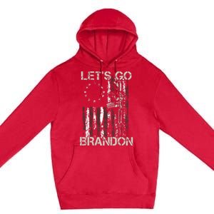 Gun American Flag Patriots Lets Go Brandon Premium Pullover Hoodie