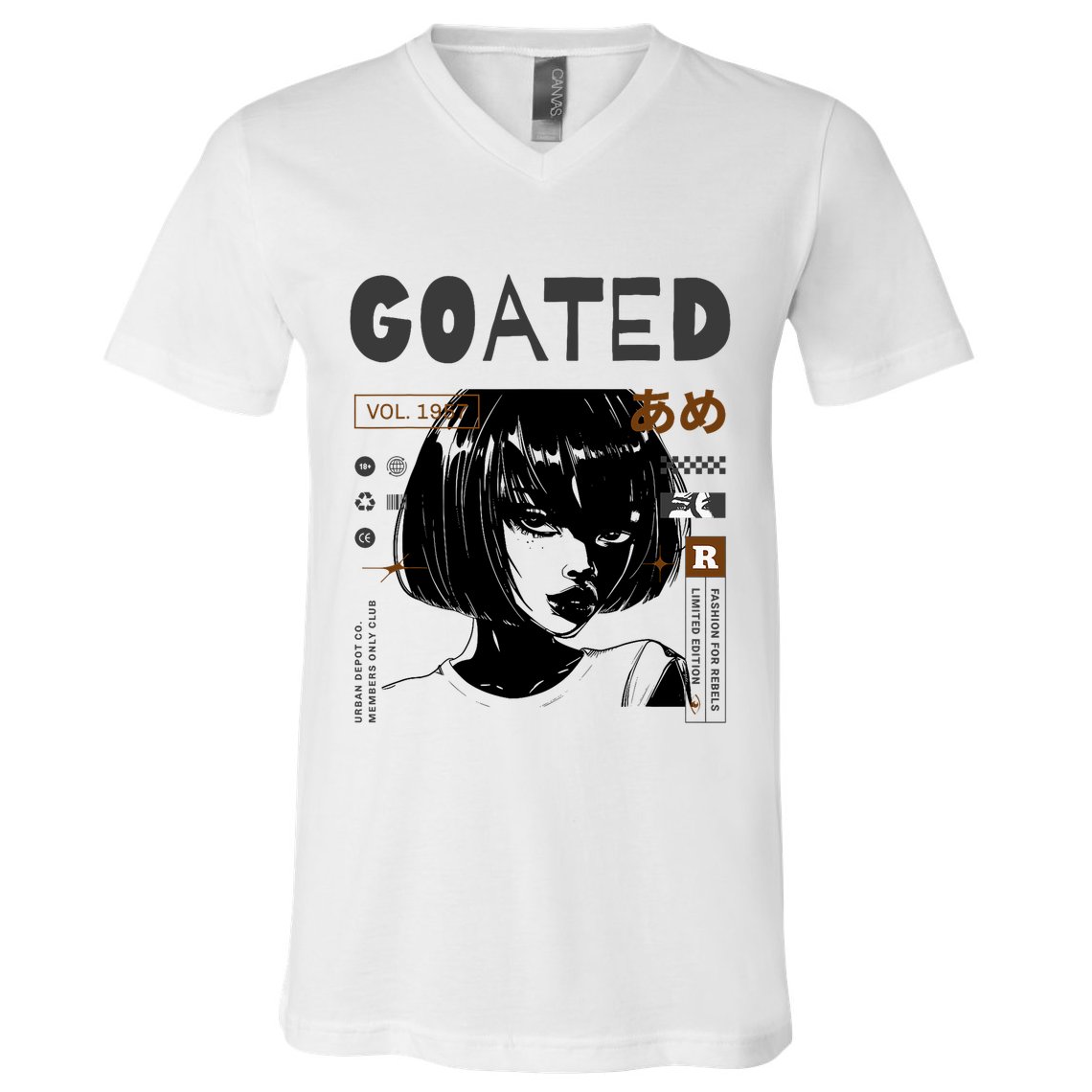 Goated Anime Femme V-Neck T-Shirt