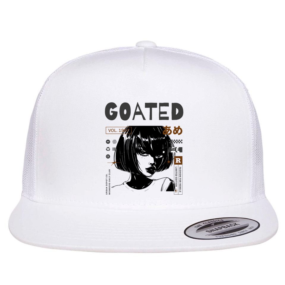 Goated Anime Femme Flat Bill Trucker Hat