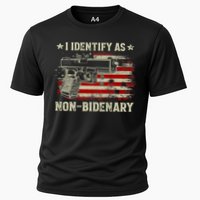 Gun American Flag Funny I Identify As NonBidenary Performance Shirt