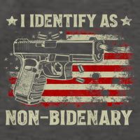 Gun American Flag Funny I Identify As NonBidenary Vector Backpack