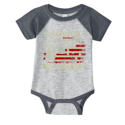Gun American Flag Funny I Identify As NonBidenary Infant Baby Jersey Bodysuit