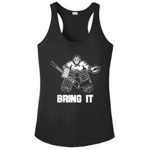 Goalie Apparel Funny Ice Hockey Player Gift Ladies PosiCharge Competitor Racerback Tank