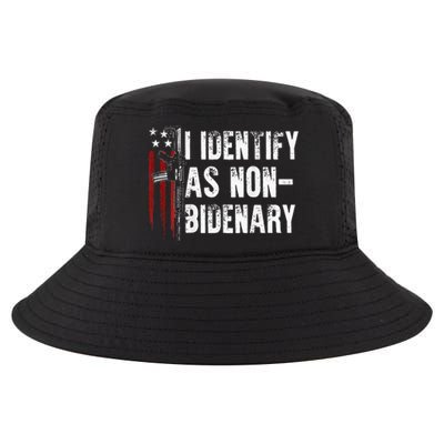 Gun American Flag I Identify As NonBidenary  Cool Comfort Performance Bucket Hat