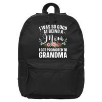 Grandma Art For Mom Women Grandmother Promoted To Grandma 16 in Basic Backpack