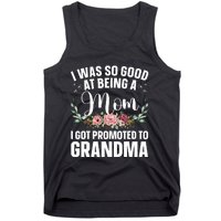 Grandma Art For Mom Women Grandmother Promoted To Grandma Tank Top