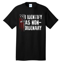 Gun American Flag I Identify As Nobidenary Tall T-Shirt