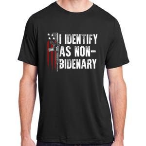 Gun American Flag I Identify As Nobidenary Adult ChromaSoft Performance T-Shirt