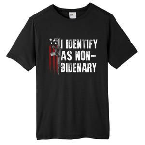 Gun American Flag I Identify As Nobidenary Tall Fusion ChromaSoft Performance T-Shirt