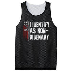 Gun American Flag I Identify As Nobidenary Mesh Reversible Basketball Jersey Tank