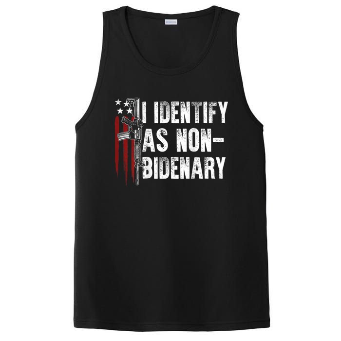 Gun American Flag I Identify As Nobidenary PosiCharge Competitor Tank