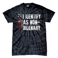 Gun American Flag I Identify As Nobidenary Tie-Dye T-Shirt