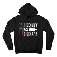 Gun American Flag I Identify As Nobidenary Tall Hoodie