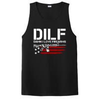 Gun American Flag DILF Damn I Love Firearms PosiCharge Competitor Tank