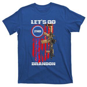 Gun American Flag Patriot LetS Go Brandon 2nd Adt Cool Gift T-Shirt